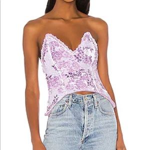 h:ours Larissa Bustier in Lavender